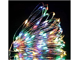 Электрогирлянда проволока 50м колор от сети IP44