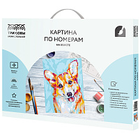 Набор для раскрашивания по номерам ТРИ СОВЫ КХ_44101 "Корги", 30*40, с акриловыми красками и кистями