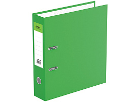 Папка регистратор 7см. СТАММ ММ-31827 "Стандарт", бумвинил, с карманом на корешке, салатовая