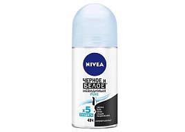 Дезодорант Nivea 50мл рол Нев.защ.д/черн.и белого pure М жен.голуб(Nivea)82234