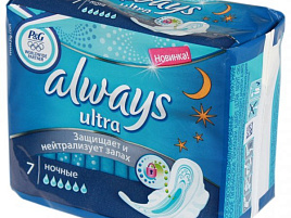 Прокладки Олвейз Ультра Найт 6к.7шт.размер-4 1603