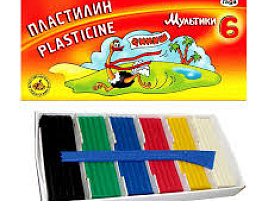 Пластилин 6цв. Мультики 280015 120гр. со стеком