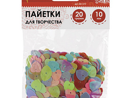 Пайетки декор 661275 Сердце 10мм 20гр