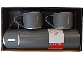 Термос 0,5л LD2059-12 +2 кружки 400мл, в сумке