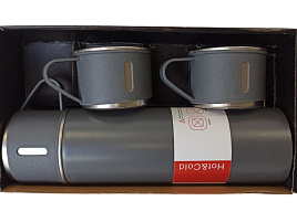 Термос 0,5л LD2059-12 +2 кружки 400мл, в сумке