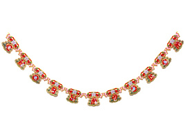 Гирлянда-растяжка 203-469 С Новым годом бантики 220см