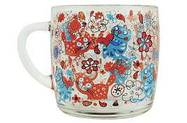 Кружка стекло 300мл 2134-Д Котик