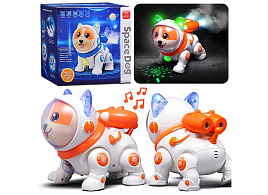 Игрушка на батарейках QF378-1 Собака космическая