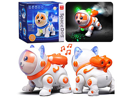 Игрушка на батарейках QF378-1 Собака космическая