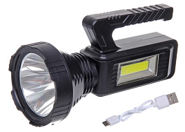 Фонарь от аккумулятора 1LED+COB 855-373