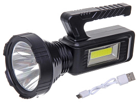 Фонарь от аккумулятора 1LED+COB 855-373