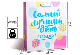 Упаковочная сумочка 23*27 2924362 Самый лучший день сегодня!
