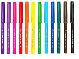 Фломастеры 12цв. Deli EC10003 ColoRun