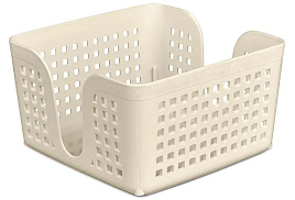 Салфетница пластик 650026 Лофт 15см слоновая кость