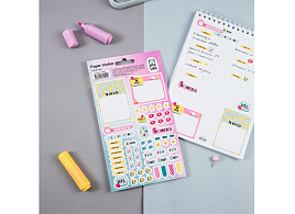 Наклейки MESHU MS_36965 для ежедневников "Happy day", 12*21см, 58 наклеек, европодвес