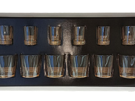 Набор подарочный 1249/1022/05/6621 Золотистый мед (6 стаканов+6 стопок)