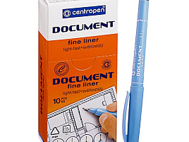 Ручка кап. Centropen "Document 2631" черная, 0,1мм