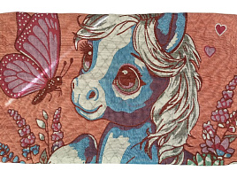 *СГ Полотенце кухонное 70*140 Лошадка стеганое