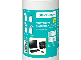 Салфетки чистящие OfficeClean 248262 универсальные, в тубе, 100шт.