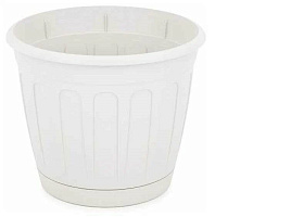 Кашпо цветочное 2,6л Дионис М8245 белое с/п