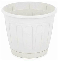 Кашпо цветочное 2,6л Дионис М8245 белое с/п