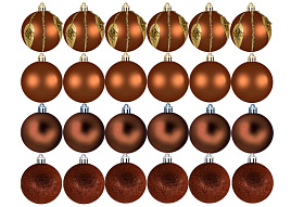 Набор шаров 6см FG250327571C-1 шоколад 24шт
