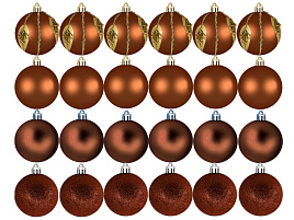Набор шаров 6см FG250327571C-1 шоколад 24шт