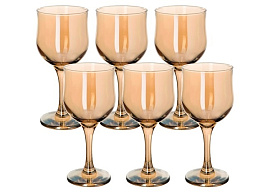 Набор бокалов для вина 6шт 163/05/5747 Золотистый мед 240мл