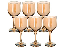 Набор бокалов для вина 6шт 163/05/5747 Золотистый мед 240мл