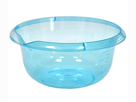 Миска пластик 4л 400412 голубая прозрачная