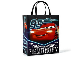 Упаковочная сумочка 23*27 10264304 Чемпиону. Тачки