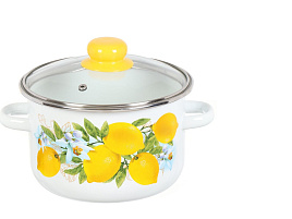Кастрюля эмаль 3л 1MD181S/4810 Лимоны индукция