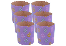 Набор форм для кулича бумажные 7*8,5см 6шт MT8-233