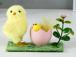 Сувенир Пасхальный Курочка с цыпленком 10471269