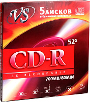 CD-R диск VS 80 52x конверт(5)