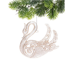 Подвеска пластик Лебединое озеро золото 9см 916-1015