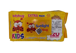 Влажные салфетки Детские 120шт Sunlight Eco с кр.Божья Коровка