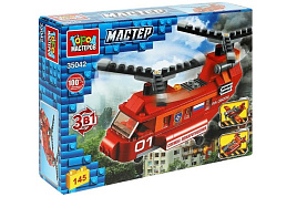Конструктор Брик 35042-ZH Пожарный вертолет 145 дет.