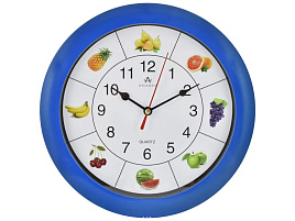 Часы настенные Atlantis 24*24 5410 голубые