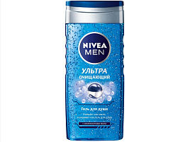 Гель для душа мужской Nivea Ультра Очищ. 250мл.84024/5124