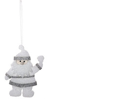 Подвеска текстиль Дед Мороз 23см 633424