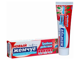 Зубная паста Жемчуг Нов. М 100мл Тройное действие(НК)3788
