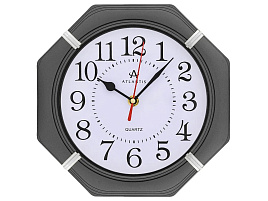 Часы настенные Atlantis 24*24 TLD-6047 черные