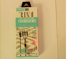 Кабель для телефона IP,Type-C, Micro USB ANSY S-016 3в1