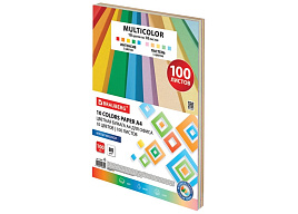 Бумага Brauberg 115350 MULTICOLOR А4, 80 г/м2, 100 л. (10 цветов x 10 листов)