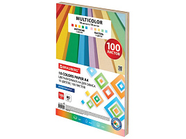 Бумага Brauberg 115350 MULTICOLOR А4, 80 г/м2, 100 л. (10 цветов x 10 листов)