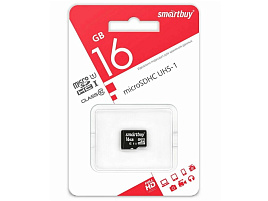Карта памяти micro SDHC 16GB SmartBuy Class 10 UHS-I без адаптера 2156