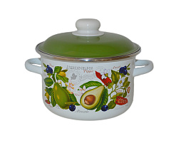 Кастрюля эмаль 4л 6RD201M Авокадо индукция