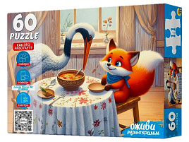 Пазл 60эл. Лиса и Журавль П60-3535