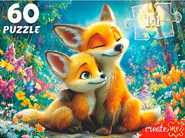 Пазл 60эл. Лисичка с лисенком Ф60-2823